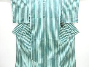 未使用品　hiromichi nakano　縞に桜模様単衣小紋着物